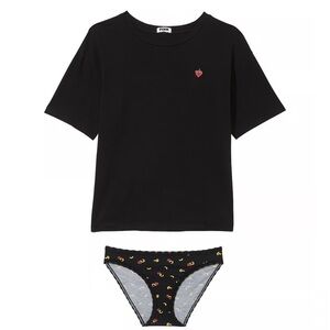 VS PINK Cotton Tee & Panty Set